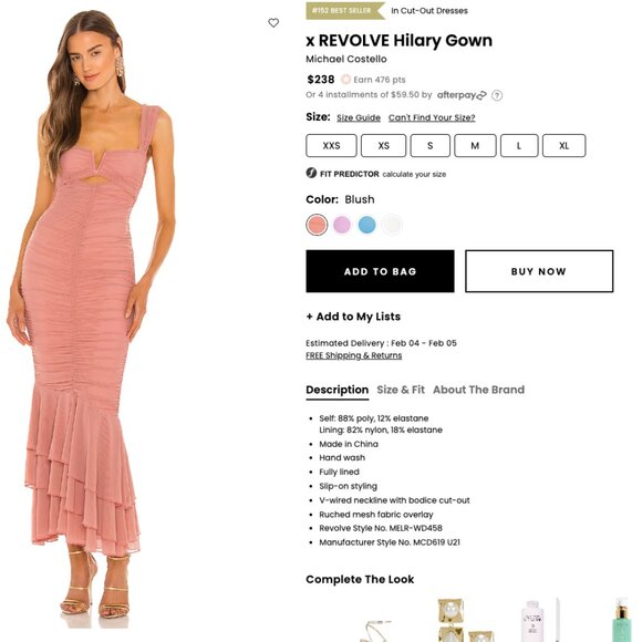Blush dress/gown from Revolve - Picture 3 of 3